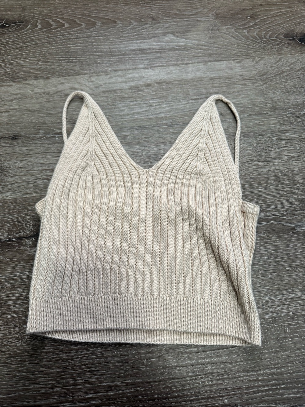 Cream knit tank